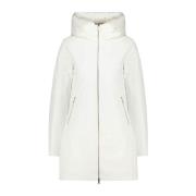 Witte Lange Jas met Capuchon Ciesse Piumini , White , Dames