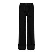 Stijlvolle Enkel-Lengte Zwarte Jeans Co'Couture , Black , Dames