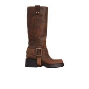 Leren Saddle Laars Vic Matié , Brown , Dames