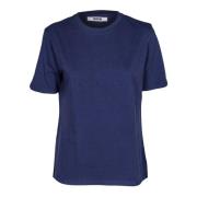 Dames katoenen T-shirt, ronde hals Mauro Grifoni , Blue , Dames