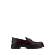 Bourgondische leren loafers Tory Burch , Red , Dames