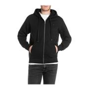 Ritssluiting Hoodie Replay , Black , Heren