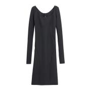 Slip Dress Lange Mouw Rick Owens , Black , Dames