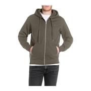 Ritssluiting Hoodie Replay , Green , Heren