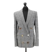 Pre-owned Wool outerwear Balmain Pre-owned , Gray , Dames