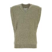 Groene Wollen Vest Maison Margiela , Green , Heren