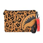 Cheetah Chenille Beige Clutch Tas Sprayground , Beige , Dames