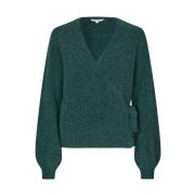 Groen Gebreid Wikkelvest Udele mbyM , Green , Dames