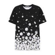 Logo Print Crew Neck T-shirts Moschino , Black , Heren