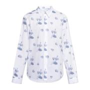 Overhemd met bloemenmotief PS By Paul Smith , White , Heren