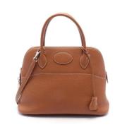 Pre-owned Leather handbags Hermès Vintage , Brown , Dames