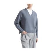 Wol, zijde en kasjmier trui Peserico , Gray , Dames