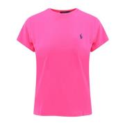 Klassiek katoenen T-shirt met logoborduursel Polo Ralph Lauren , Pink ...