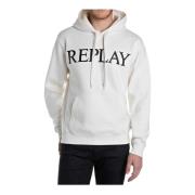 Hoodie met capuchon Replay , White , Heren