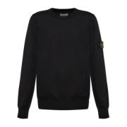 Trui met logo Stone Island , Black , Heren