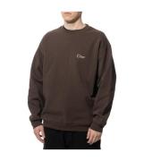 Klassieke Logo Crewneck Skate Sweatshirt Dime Mtl , Brown , Heren