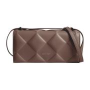 Diamant Quilt Schoudertas Bruin Calvin Klein , Brown , Dames