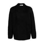 Round-neck Knitwear Séfr , Black , Heren