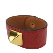 Pre-owned Leather hermes-jewelry Hermès Vintage , Red , Dames