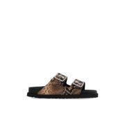 Arizona Gespde Slides Birkenstock , Brown , Dames