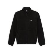 Zwarte fleecejacket met rits Dickies , Black , Heren