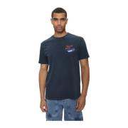 Korte Mouw T-shirt Tommy Jeans , Blue , Heren