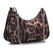 Bruine Panterprint Schoudertas Steve Madden , Brown , Dames