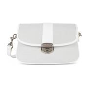 Canvas Fia Flap Schoudertas Wit Lancaster , White , Dames