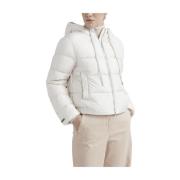 Korte gewatteerde donsjas met capuchon Peserico , Beige , Dames