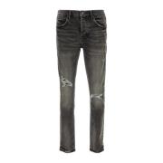 Stretch Zwarte Denim Jeans Purple Brand , Black , Heren