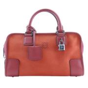 Pre-owned Leather handbags Loewe Pre-owned , Orange , Dames