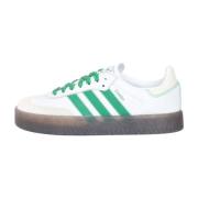 Groene en witte Samba Sneakers Adidas Originals , White , Heren