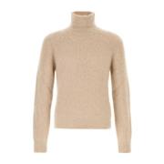 Mohair Blend Cappuccino Sweater Ami Paris , Beige , Heren