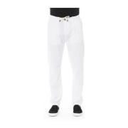 Tijdloze Chino Broek met Koordsluiting Baldinini , White , Heren