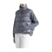 Ganzendons en ultralichte nylonvest Peserico , Gray , Dames