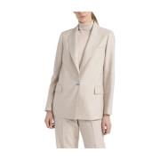 Loro Piana enkelborst comfort wollen jaspé blazer Peserico , Beige , D...