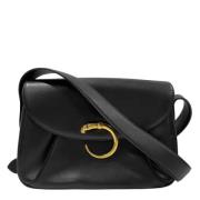 Pre-owned Leather shoulder-bags Cartier Vintage , Black , Dames