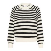 Gestreepte Pullover Trui Zwart Saint Tropez , Black , Dames