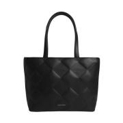 Zwarte Diamant Quilt Shopper Handtas Calvin Klein , Black , Dames