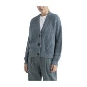 Alpaca, mohair, katoen en lurex vest Peserico , Blue , Dames