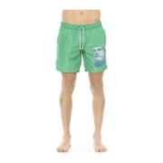 Verfijnde Strandkleding - Zwembroek Bikkembergs , Green , Heren