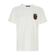 Klassiek Wit Katoenen T-Shirt Dolce & Gabbana , White , Heren