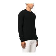 Zwarte Cashmere Crew Neck Sweater Drumohr , Black , Heren