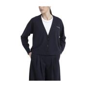 Wol, zijde en kasjmier gebreide jurk Peserico , Blue , Dames