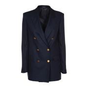 Linnen Blazer, Upgrade Jouw Garderobe Tagliatore , Black , Dames