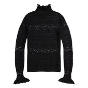 Zwarte Pullover Trui met Lange Mouwen Polo Ralph Lauren , Black , Dame...