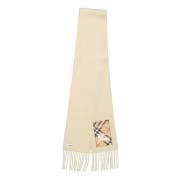 Kasjmier Fringed Sjaal Lente-Zomer 2025 Burberry , Beige , Unisex