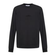 Sweatshirt met logo Stone Island , Black , Heren