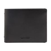 Zwarte Bifold Portemonnee met Muntvak Calvin Klein , Black , Heren