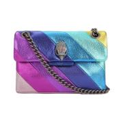 Regenboog Gestreepte Leren Mini Tas Kurt Geiger , Multicolor , Dames